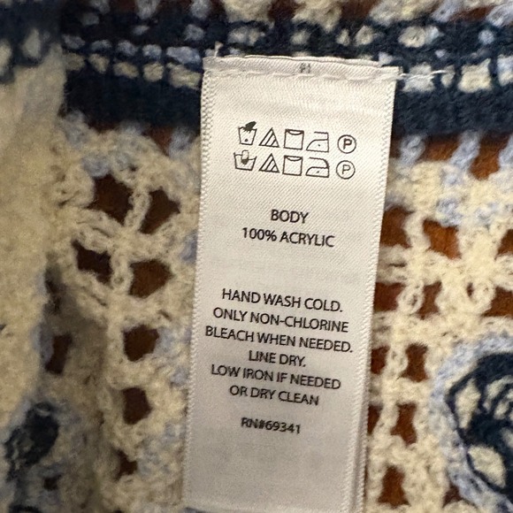 House of Harlow 1960 Crochet Fringe Sweater Boho Festival Top One Size - Picture 6 of 6